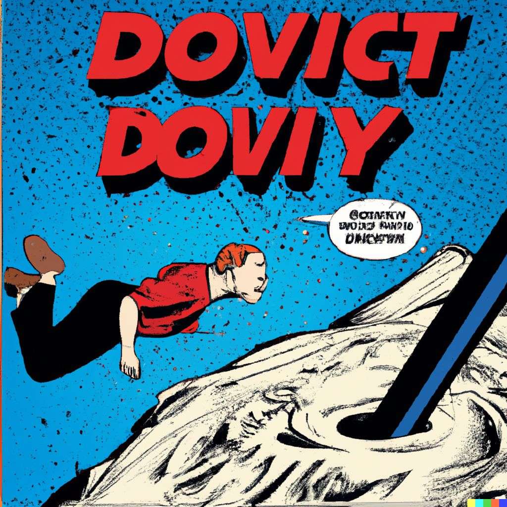 the discovery of gravity, comic book illustration, realism style